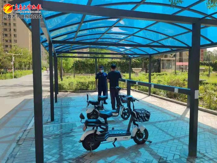 小区里的电动自行车充电桩建成啦