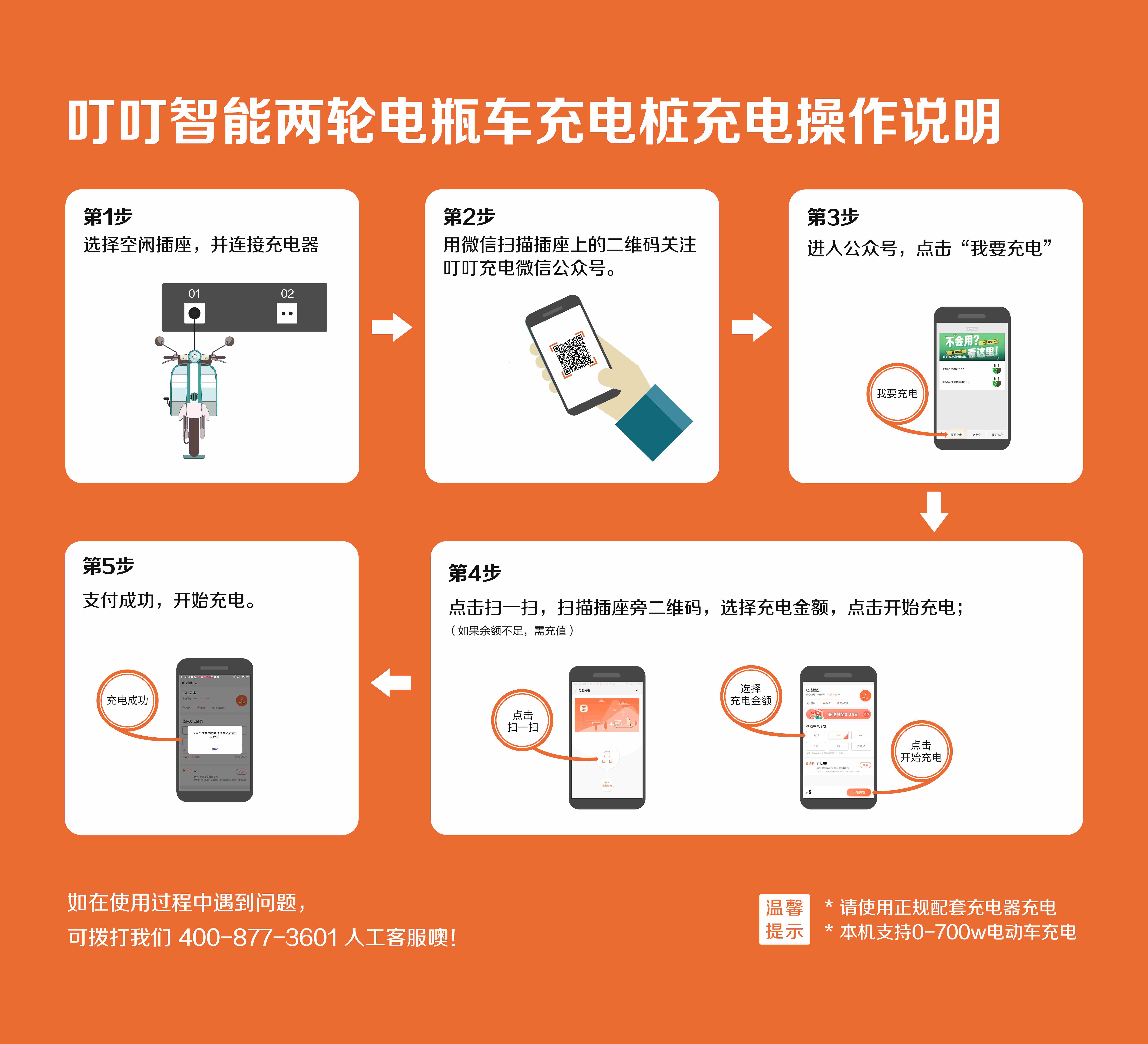 叮叮充电桩充电操作流程